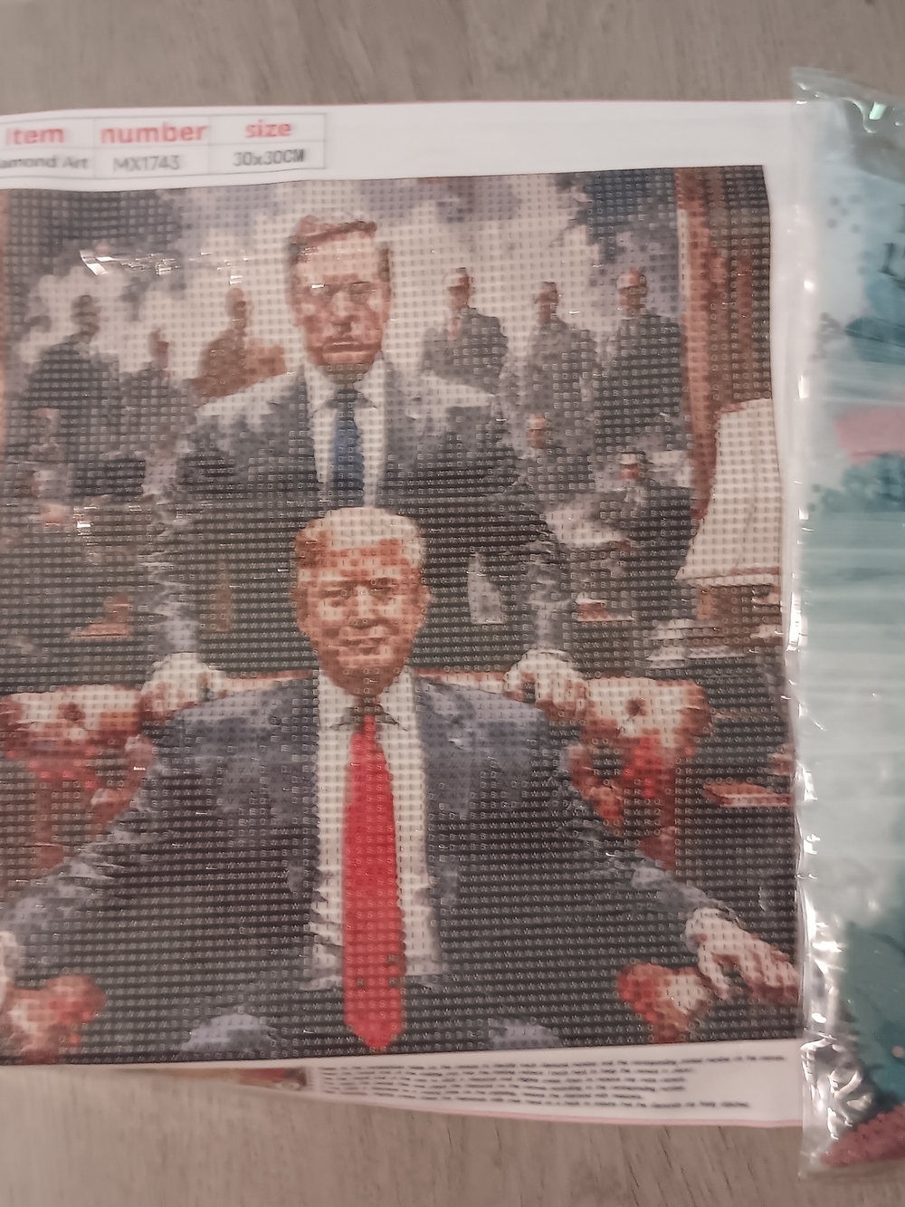 Donald Trump Diamond Art Paint Kit 30x30